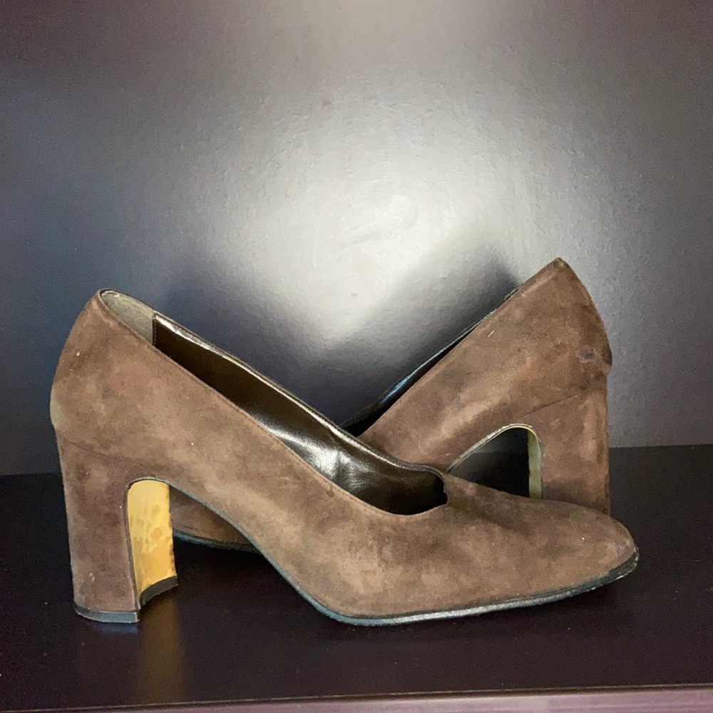Brown suede shoes